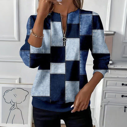 Amara™ – Klassiek Geruit Sweatshirt